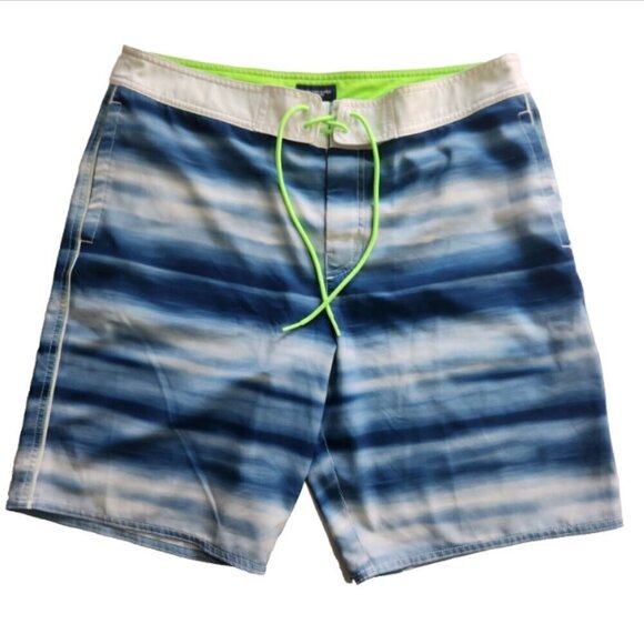 American Eagle Outfitters Men's Board Shorts Swim Shorts Large Blue White - Picture 1 of 7